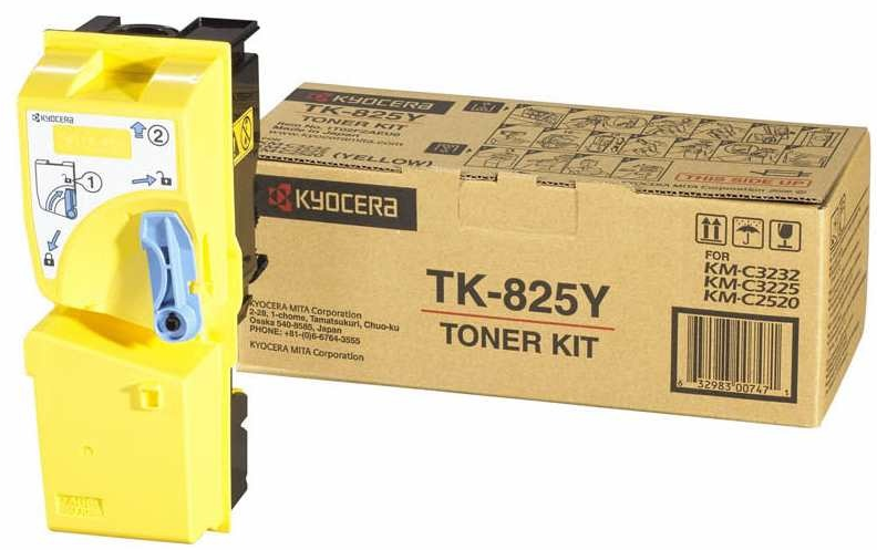 Тонер-картридж Kyocera TK-825Y 7 000 стр. Yellow для KM-C2520/ C2525E/ C3225/ C3232/ 3232E/ C4035E (1T02FZAEU0)