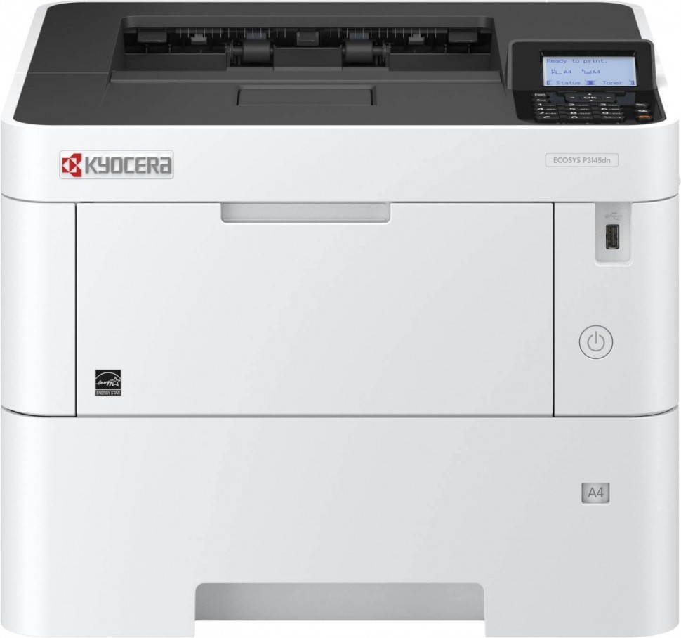 Принтер Kyocera ECOSYS P3145dn, ч/б, А4, 45 стр./ мин., 600 л., дуплекс, USB 2.0., Gigabit Ethernet (1102TT3NL0)